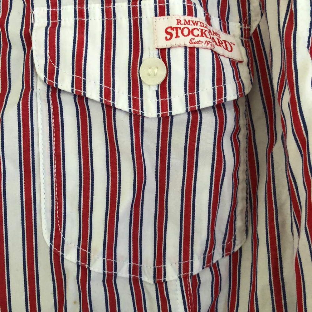 R.M. Williams  Stockyard Ladies size 14 Striped Button Down Shirt - Picture 4 of 5